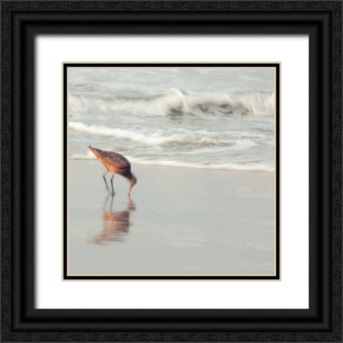 Soft Sea Black Ornate Wood Framed Art Print with Double Matting by Soffia, Myan