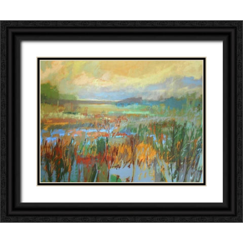 Marsh in May Black Ornate Wood Framed Art Print with Double Matting by Schmidt, Jane