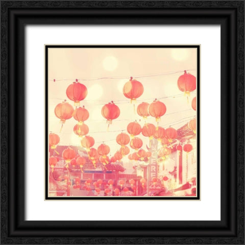 Chinatown Black Ornate Wood Framed Art Print with Double Matting by Soffia, Myan