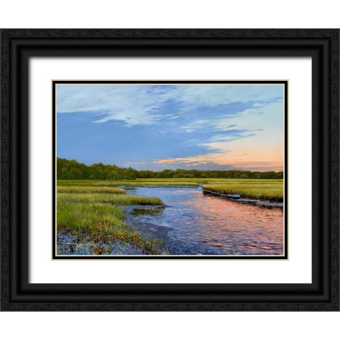 Evening Downs Black Ornate Wood Framed Art Print with Double Matting by Sullivan, Kent