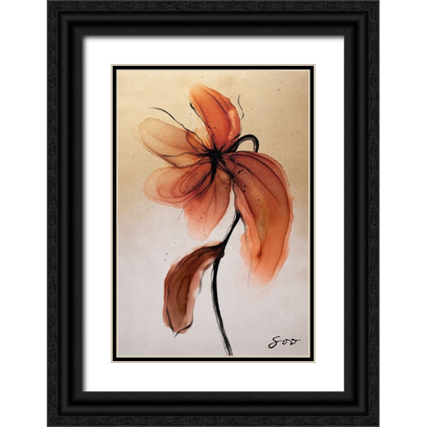 Golden Black Ornate Wood Framed Art Print with Double Matting by SoosooStudios