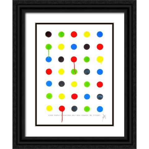 Other Peoples Paintings Only Much Cheaper: No. 6 Hirst. Black Ornate Wood Framed Art Print with Double Matting by Sly, Juan