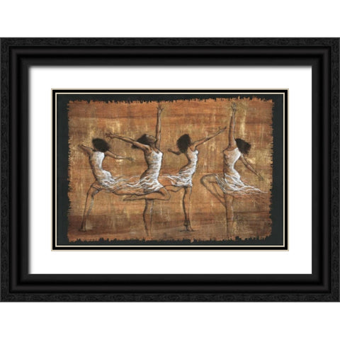 Rejoice! Black Ornate Wood Framed Art Print with Double Matting by Stewart, Monica