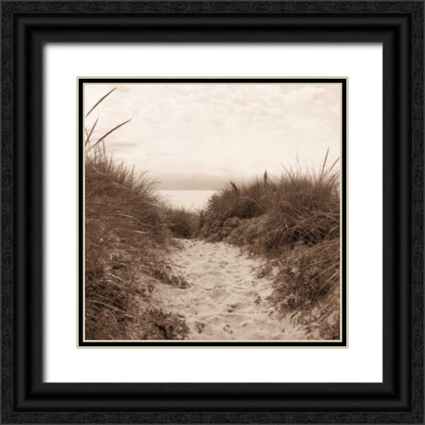 Dune Path Black Ornate Wood Framed Art Print with Double Matting by Triebert, Christine