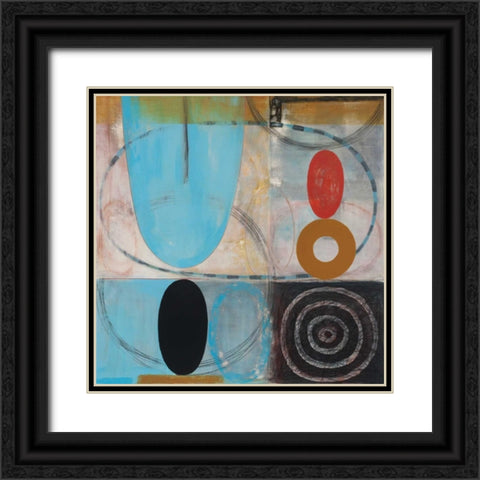 Red Balance Black Ornate Wood Framed Art Print with Double Matting by Titchenal, Randy
