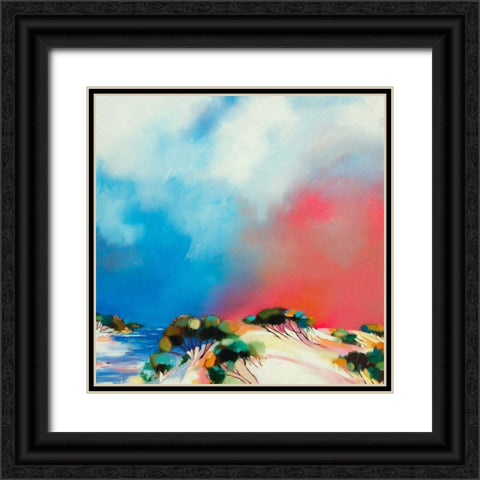 Ocean Glow Black Ornate Wood Framed Art Print with Double Matting by Turton, John