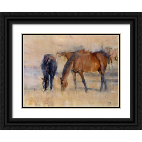 Kentucky Morning 1 Black Ornate Wood Framed Art Print with Double Matting by Tonov, Valtcho