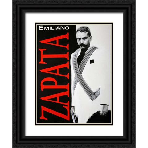 ZAPATA Black Ornate Wood Framed Art Print with Double Matting by Valadez, Robert