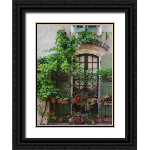 Moustiers Sainte Marie Black Ornate Wood Framed Art Print with Double Matting by Van de Goor, Lars