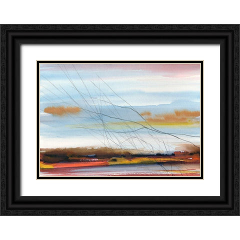 Still Air Black Ornate Wood Framed Art Print with Double Matting by Vainio, Caryn
