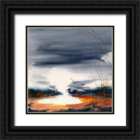 Toward The Sky Deep Water Black Ornate Wood Framed Art Print with Double Matting by Vainio, Caryn