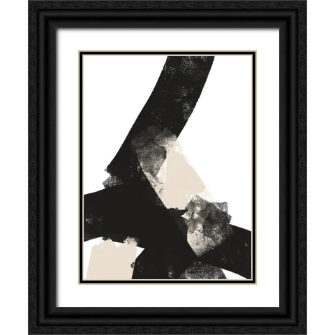 Nordic No. 1 Black Ornate Wood Framed Art Print with Double Matting by Wong, Brandon