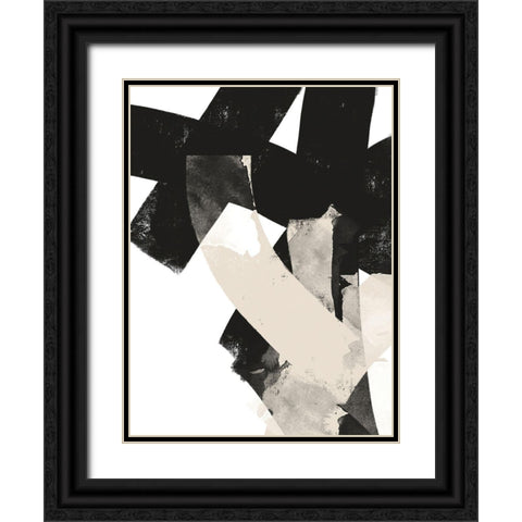 Nordic No. 2 Black Ornate Wood Framed Art Print with Double Matting by Wong, Brandon