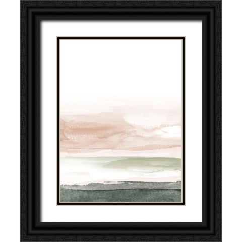 Pink Grey No. 1 Black Ornate Wood Framed Art Print with Double Matting by Wong, Brandon