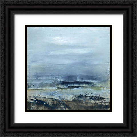 Settling into Presence Black Ornate Wood Framed Art Print with Double Matting by Walther, Jayne