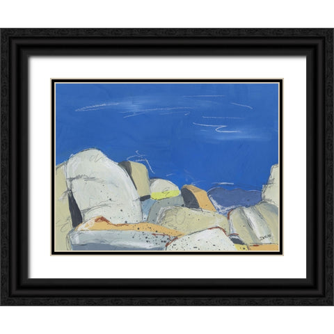 Joshua Tree Boulders Black Ornate Wood Framed Art Print with Double Matting by Weiss, Jan