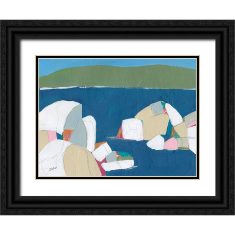 Sand Harbor No. 1 Black Ornate Wood Framed Art Print with Double Matting by Weiss, Jan