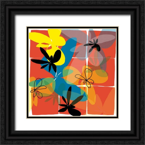 Pop Goes Space Three Black Ornate Wood Framed Art Print with Double Matting by Weiss, Jan