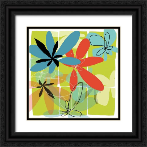 Pop Goes Space Four Black Ornate Wood Framed Art Print with Double Matting by Weiss, Jan