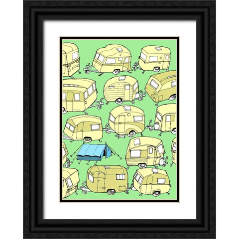 Odd Ones - Tent Black Ornate Wood Framed Art Print with Double Matting by Wilson, Duncan