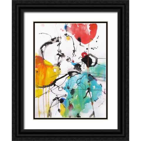 Drifting Continents Black Ornate Wood Framed Art Print with Double Matting by Weil, Emily