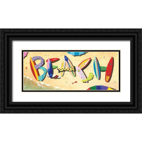 Beach in Boards Black Ornate Wood Framed Art Print with Double Matting by Westmoreland, Scott