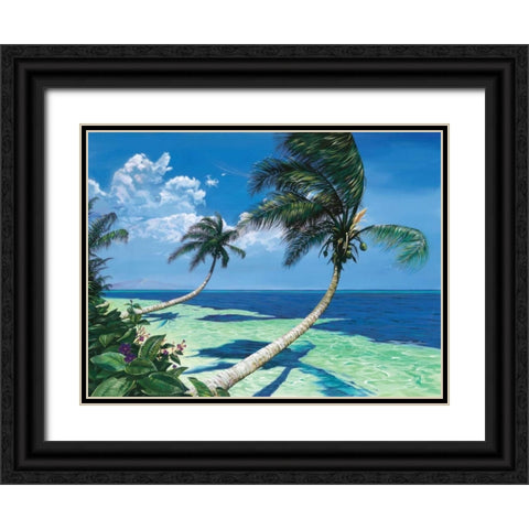 Beckoning Palms Black Ornate Wood Framed Art Print with Double Matting by Westmoreland, Scott