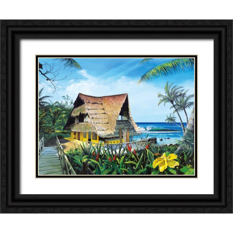 Hawaiian Hideaway Black Ornate Wood Framed Art Print with Double Matting by Westmoreland, Scott