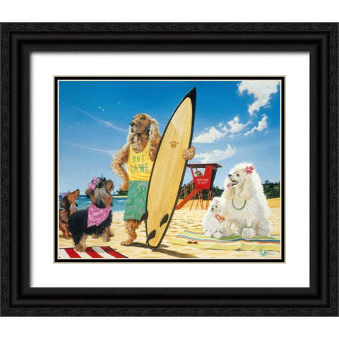 Hot Dawg Black Ornate Wood Framed Art Print with Double Matting by Westmoreland, Scott