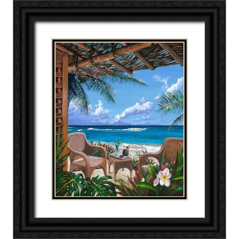 Paradise Porch Black Ornate Wood Framed Art Print with Double Matting by Westmoreland, Scott
