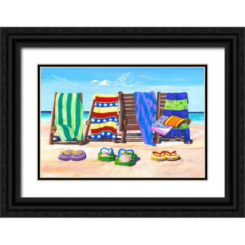 Sandals and Seats Black Ornate Wood Framed Art Print with Double Matting by Westmoreland, Scott