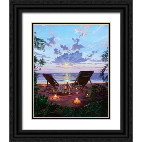 Two If by Sea Black Ornate Wood Framed Art Print with Double Matting by Westmoreland, Scott
