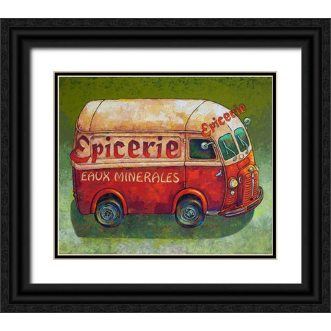 Van Ordinaire Epicerie Black Ornate Wood Framed Art Print with Double Matting by Wilson, Duncan