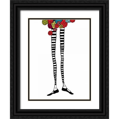 Skinny Legs 2 Black Ornate Wood Framed Art Print with Double Matting by Weiss, Jan