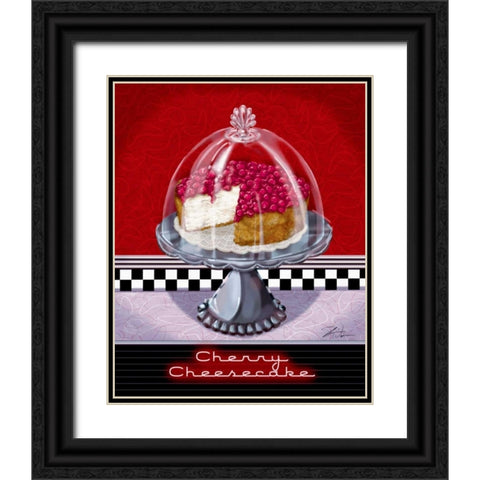 Cherry Cheesecake Black Ornate Wood Framed Art Print with Double Matting by Warren, Sheri