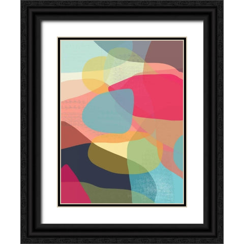 Layered Earth One Black Ornate Wood Framed Art Print with Double Matting by Weiss, Jan