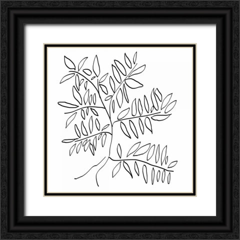 A Black and White Tree Black Ornate Wood Framed Art Print with Double Matting by Weiss, Jan