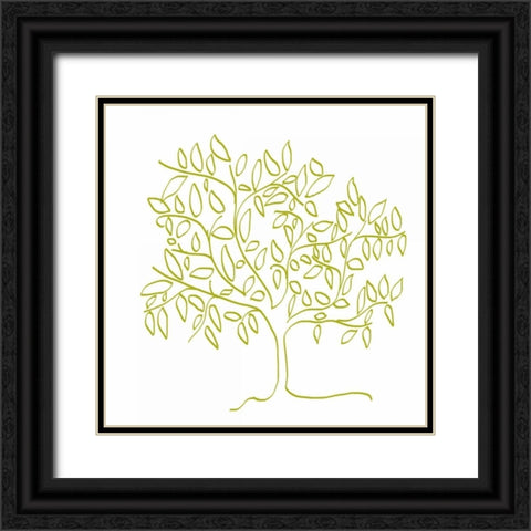A Citron Tree Black Ornate Wood Framed Art Print with Double Matting by Weiss, Jan
