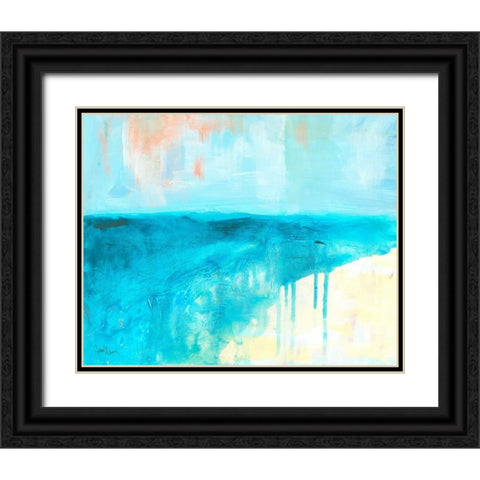 Coastal Blues 2 Black Ornate Wood Framed Art Print with Double Matting by Weiss, Jan