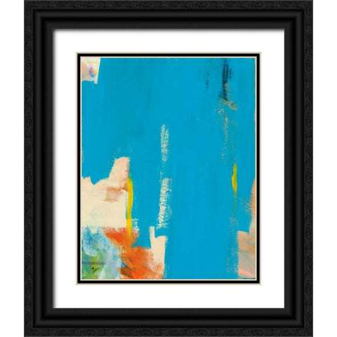 Aqua Tide Black Ornate Wood Framed Art Print with Double Matting by Weiss, Jan