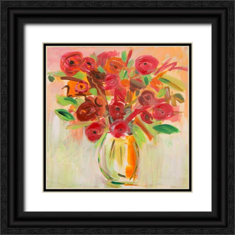 Floral Afternoon Black Ornate Wood Framed Art Print with Double Matting by Zaman, Farida