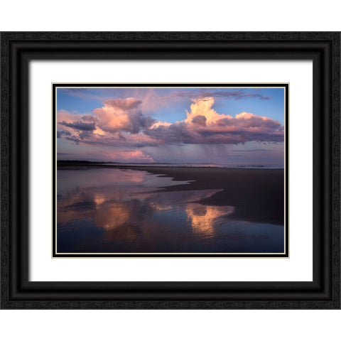 Evening Rain Black Ornate Wood Framed Art Print with Double Matting by Zephyr, Patrick