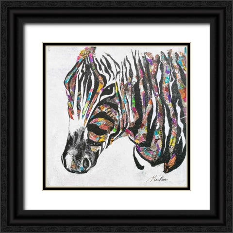 Safari Collage I Black Ornate Wood Framed Art Print with Double Matting by Ritter, Gina