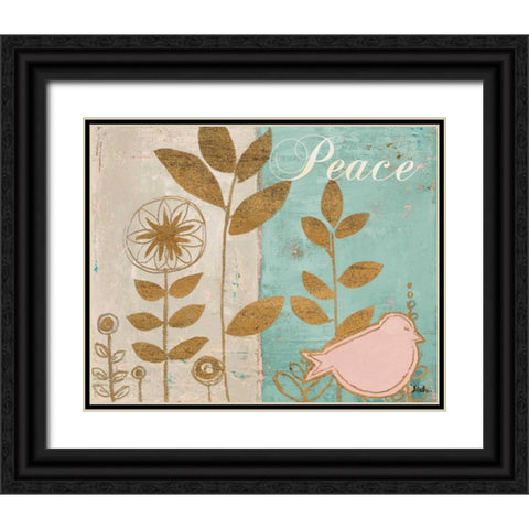 Le Pastel Jardin II Black Ornate Wood Framed Art Print with Double Matting by Pinto, Patricia