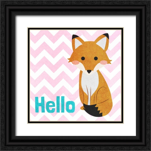 Woodland Greetings I Black Ornate Wood Framed Art Print with Double Matting by SD Graphics Studio