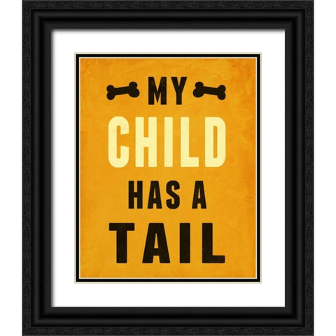 Paw Kids II Black Ornate Wood Framed Art Print with Double Matting by SD Graphics Studio