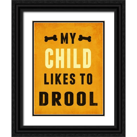 Paw Kids IV Black Ornate Wood Framed Art Print with Double Matting by SD Graphics Studio