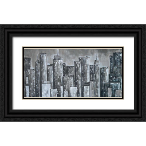 City Eclipse Black Ornate Wood Framed Art Print with Double Matting by Ritter, Gina