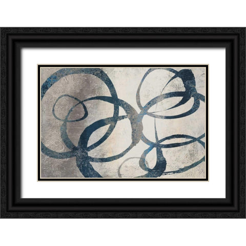 Organic Rings I Black Ornate Wood Framed Art Print with Double Matting by Loreth, Lanie