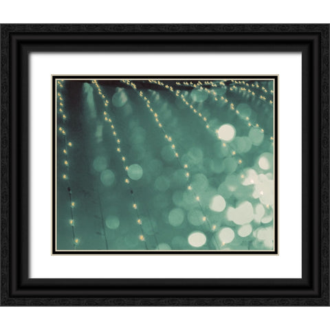 Teal Lush Black Ornate Wood Framed Art Print with Double Matting by Saghini, Lisa Hill